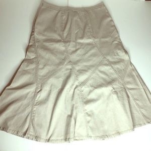 Tan Denim A-lime Skirt